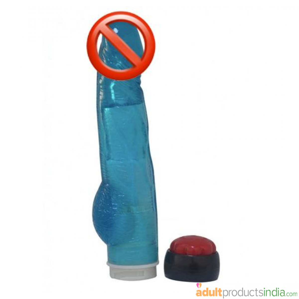 Jelly Dildo With Balls Blue