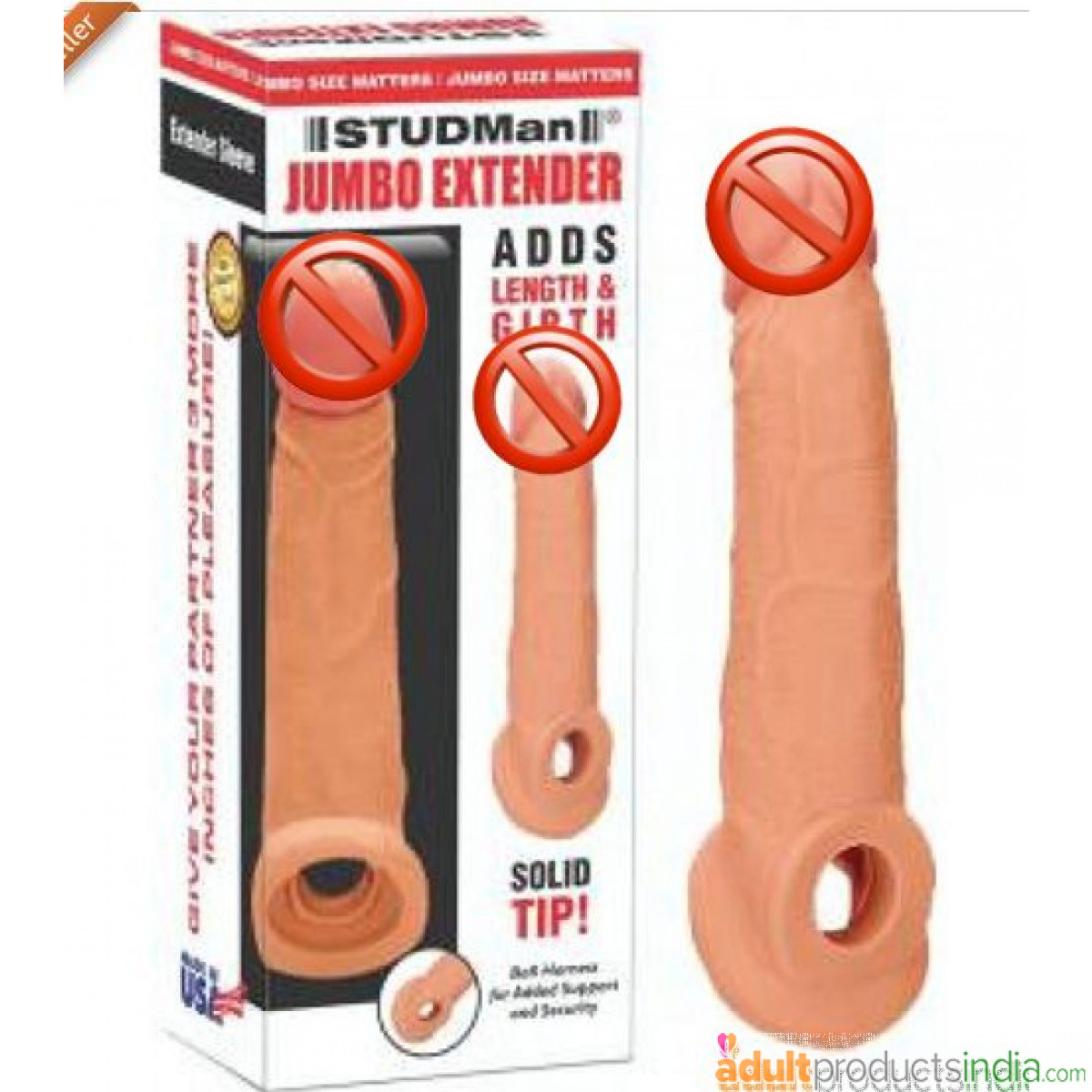 Jumbo Pure Silicon realistic 9 inches Penis Extender Sleeve Condom