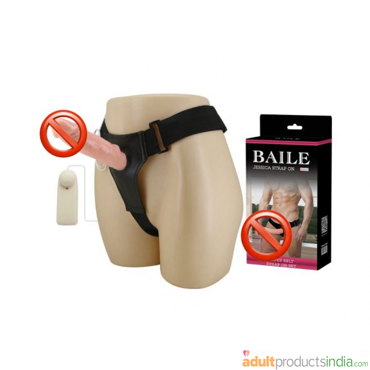 Hollow Strap on Dildo With Vibrator (21 cm)