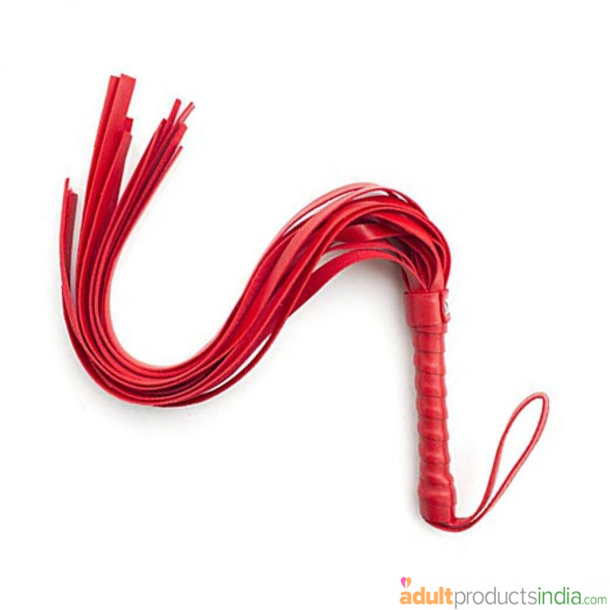 Leather Whip - Red & Black 