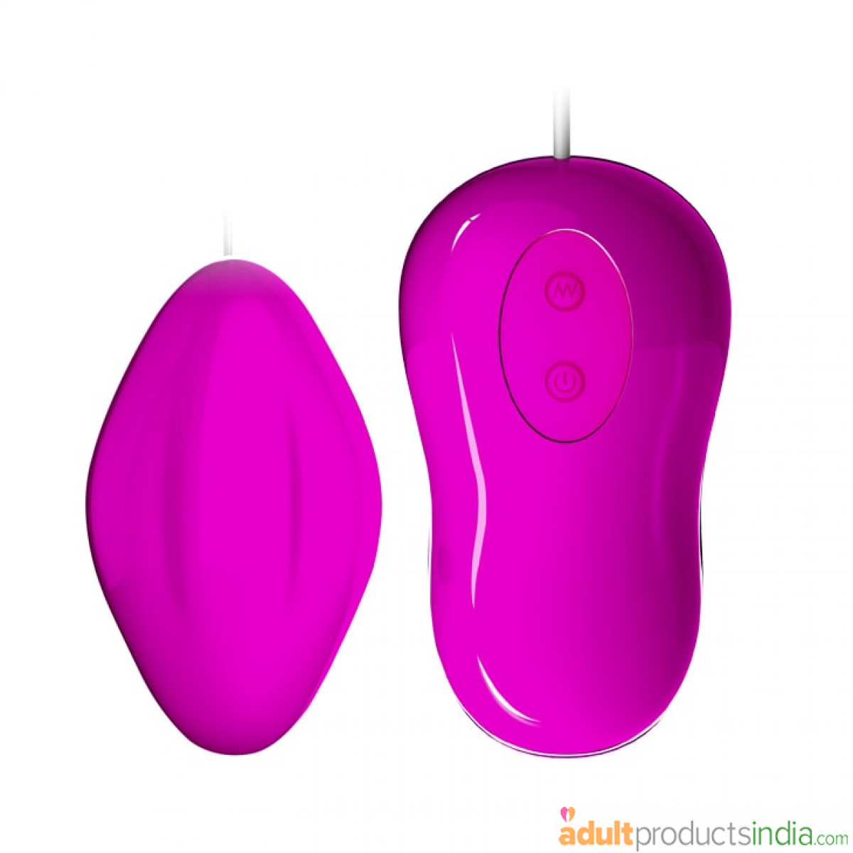Wired Strong Vibrating Silicone Egg - Pink