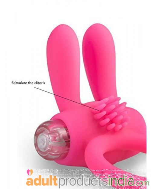 Rabbit Vibrating Ring - Pink & Purple
