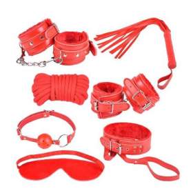 8-Pieces Bondage Kit Red