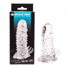 Braveman Crystal Condom With Big Dots - Sleeve