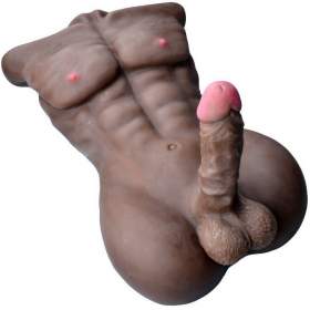 Black Male Body Life-Like Muscled Man Masturbator Love Doll 