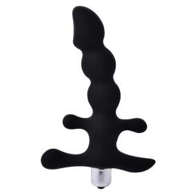 Black Vibrating Multi Bead Silicon Anal Plug
