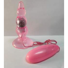 Butt Plug With Vibration - Pink