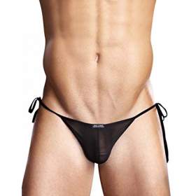 Blue Line Pro-Mesh Side-Tie Bikini Black S/M