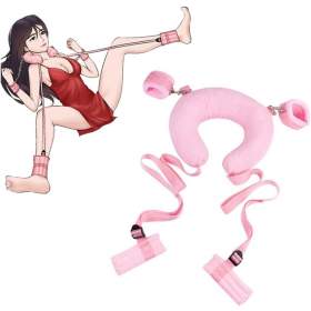 Sex Toy Pillow for Sex Position with Handcuffs for Arms and Legs