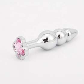 3 Big Balls Crystal Butt Plug