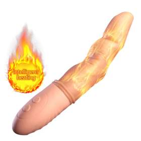 Smart Heating Silicone Finger Vibrator G spot Clitoral Stimulator Vagina Massager