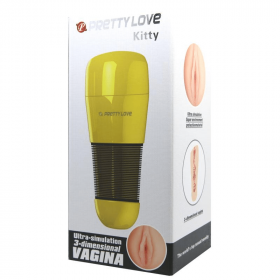 Pretty love Kitty Gold 3D Masturbator for Men