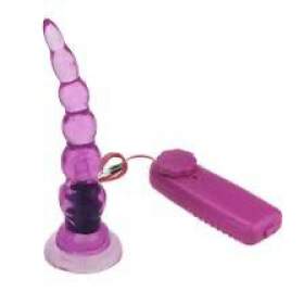 Vibrating Jelly Anal Plug with Remote Control & Suction Cup