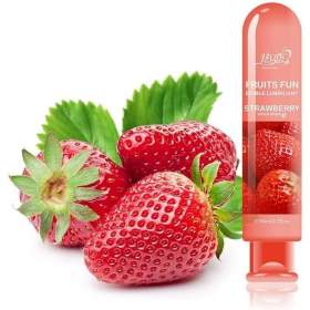 Edible Fruit Flavored Lube Water Based Long Lasting Sex Lube - Strawberry
