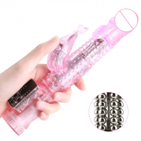 Dual Rotating Rabbit Vibrator - Pink / Purple