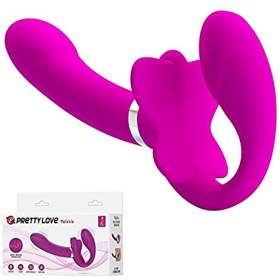Thunder Pretty Love Dual Strap on Dildo With Vibration