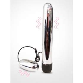 Shiny Steel 7 inch Rod with egg Vibrator