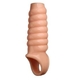 Men Delay Lock Sperm Fine Condom Threaded Penis Extender