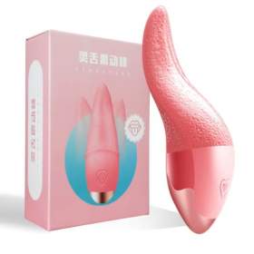 Heating 10 frequency female licking tongue vibrator for women