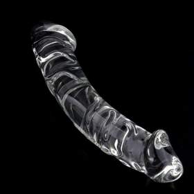 Transparent Glass Dildo with Double Heads