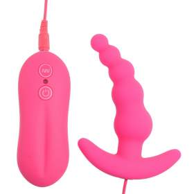 Butt Plug With Vibration Pink