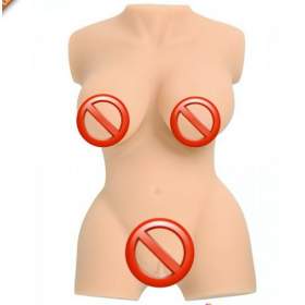 3D Half Body Plum Breast Silicon Doll