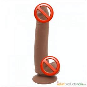 Realistic Skin 8.8 Inch Flexible Big Dildo with Strong Suction Cup