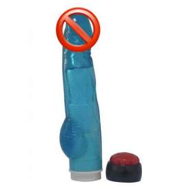 Jelly Dildo With Balls Blue