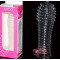 Crystal Clear Textured Penis Sleeve with Vibration Bullet