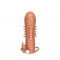 Vibrator Penis Sleeve Reusable Delay Long Sleeve with Spikes