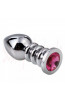 Stainless Steel Diamond anal plug-Pink thumbnail