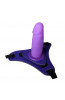 Harness-Silicone Realistic Toy - Red Pink and Purple  thumbnail